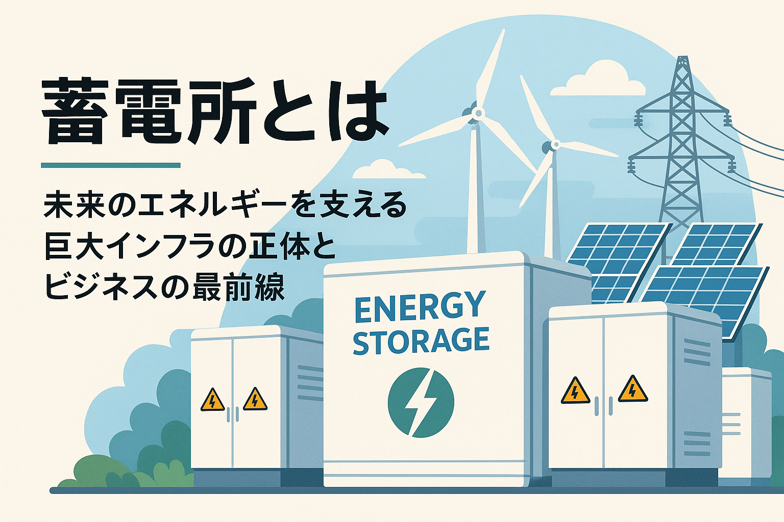 「蓄電所とは：未来のエネルギーを支える巨大インフラの正体とビジネスの最前線」